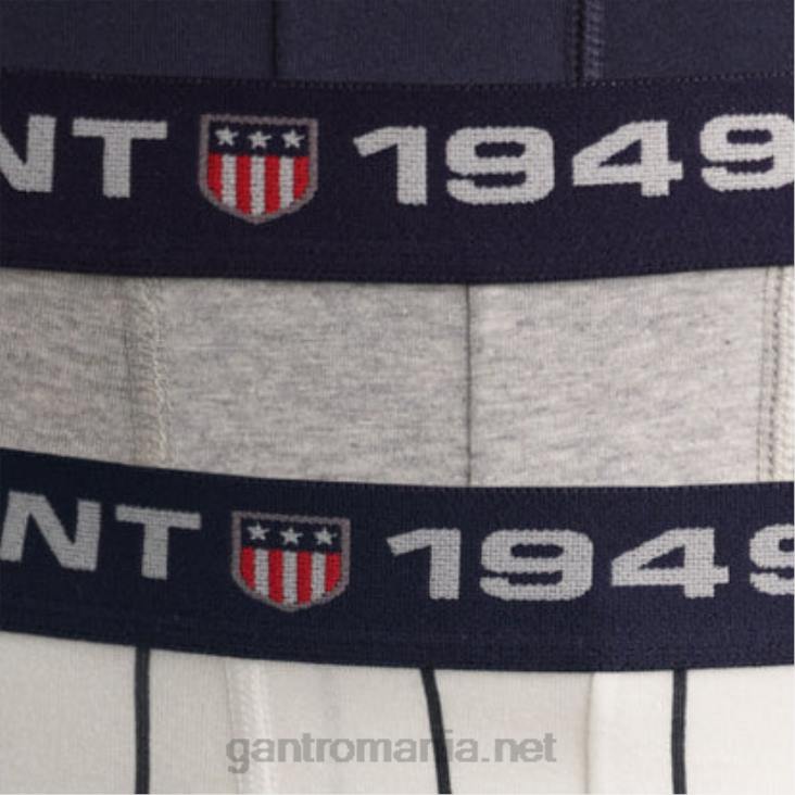 Pachet de 3 trunchiuri cu dungi late 888T553 alb GANT bărbați