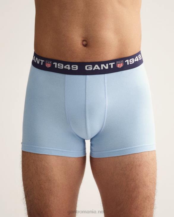 Pachet de 3 trunchiuri cu scut retro 888T549 albastru cascada GANT bărbați