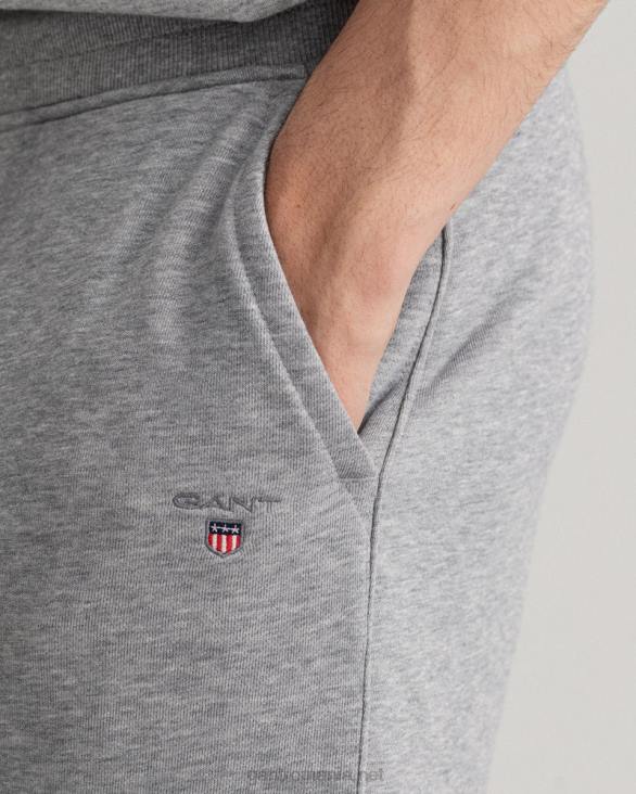 pantaloni scurți de transpirație originali 888T399 melange gri GANT bărbați