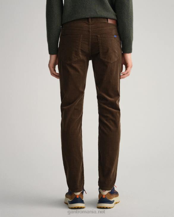 blugi hayes slim fit din catifea 888T420 maro bogat GANT bărbați