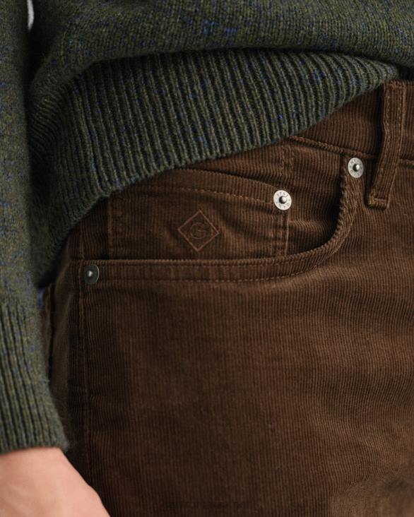 blugi hayes slim fit din catifea 888T420 maro bogat GANT bărbați