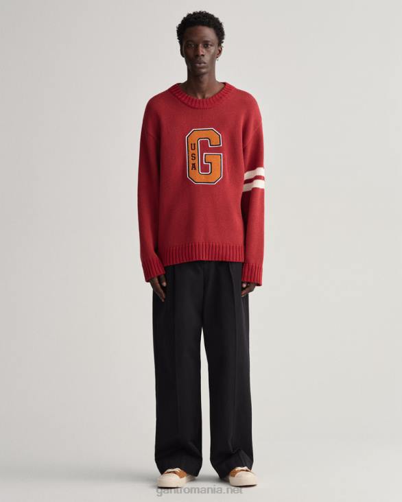 pantaloni chino cu volum plisat 888T401 negru de abanos GANT bărbați