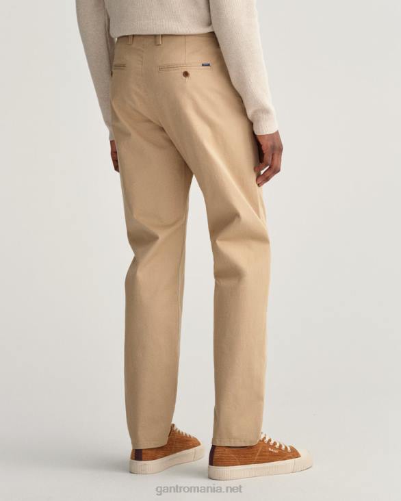 pantaloni chino din twill allister cu fit regulat 888T424 kaki închis GANT bărbați