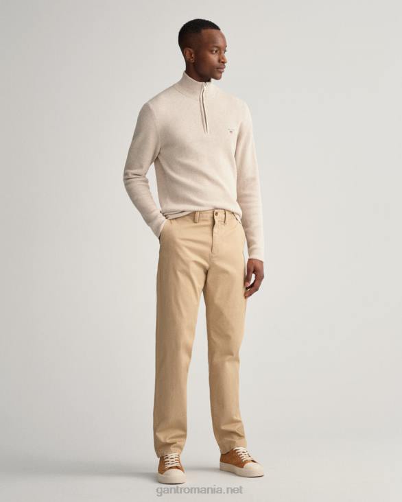 pantaloni chino din twill allister cu fit regulat 888T424 kaki închis GANT bărbați