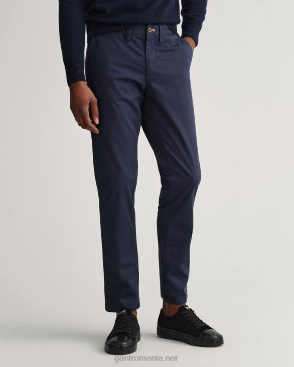 pantaloni chino hallden slim fit din twill 888T411 marin GANT bărbați