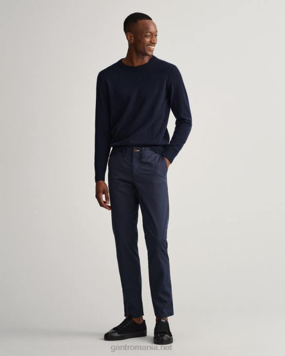 pantaloni chino hallden slim fit din twill 888T411 marin GANT bărbați