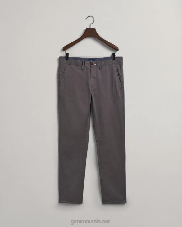 pantaloni chino hallden slim fit din twill 888T417 grafit GANT bărbați