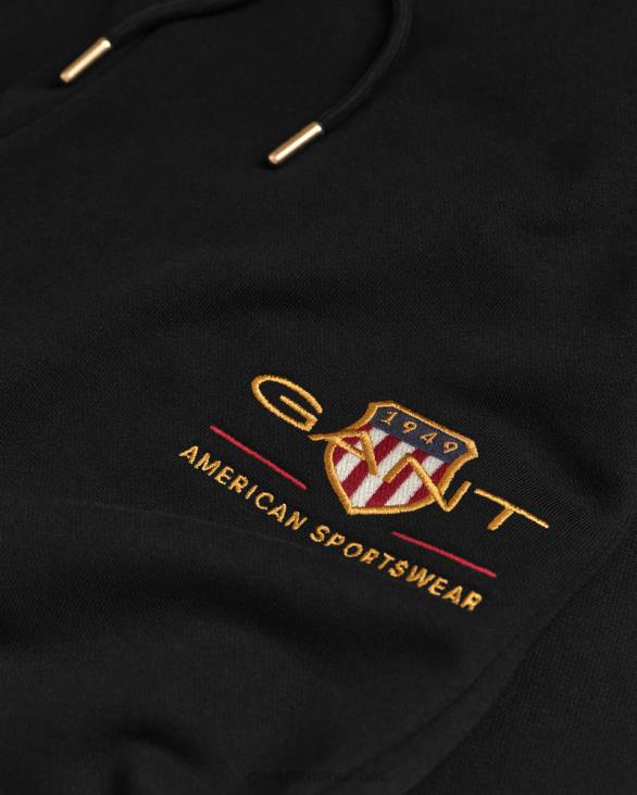 pantaloni de trening cu scut de arhivă 888T265 negru GANT bărbați