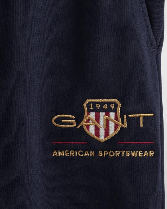 pantaloni de trening cu scut de arhivă 888T269 albastru de seară GANT bărbați