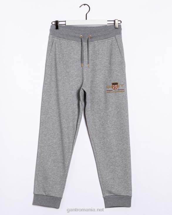 pantaloni de trening cu scut de arhivă 888T270 melange gri GANT bărbați