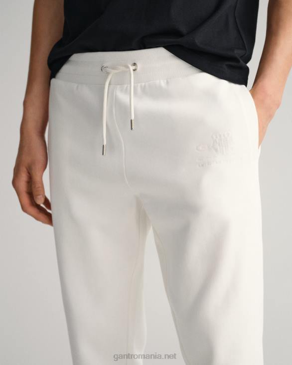 pantaloni de trening cu scut de arhivă tonală 888T255 coaja de ou GANT bărbați