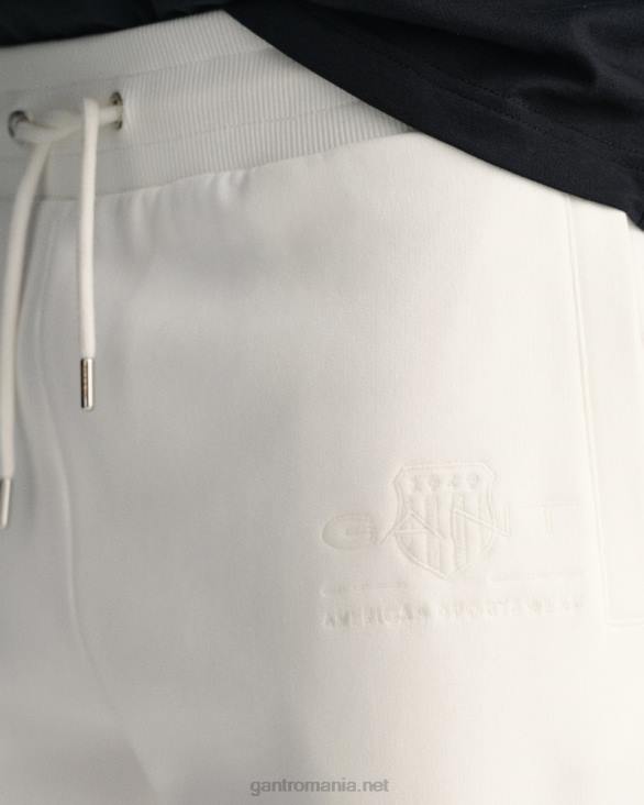 pantaloni de trening cu scut de arhivă tonală 888T255 coaja de ou GANT bărbați