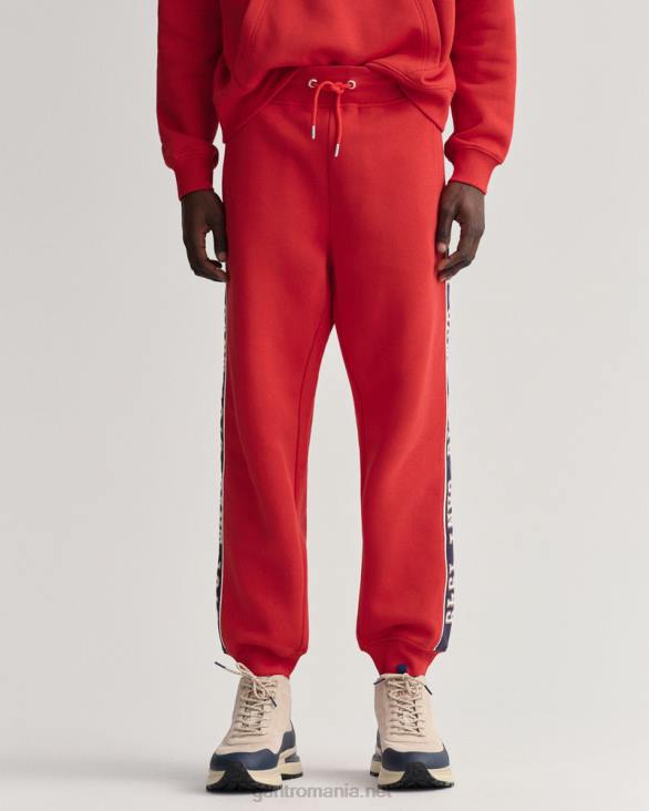 pantaloni de trening lateral in contrast 888T228 rosu rubin GANT bărbați