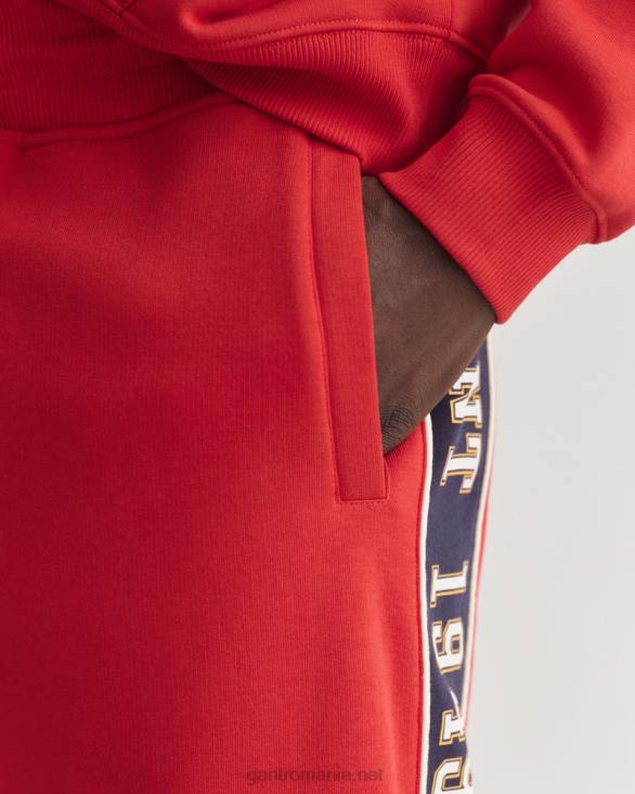 pantaloni de trening lateral in contrast 888T228 rosu rubin GANT bărbați