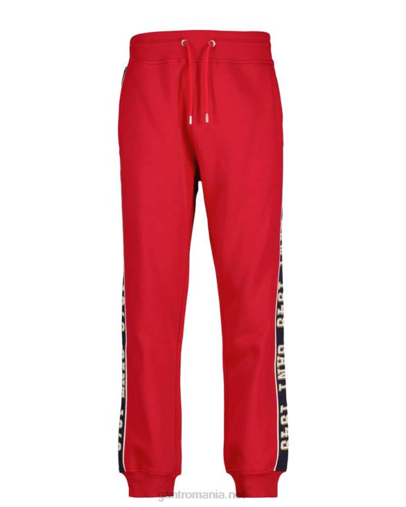 pantaloni de trening lateral in contrast 888T228 rosu rubin GANT bărbați