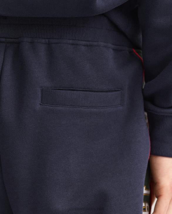 pantaloni de trening lateral in contrast 888T268 albastru de seară GANT bărbați