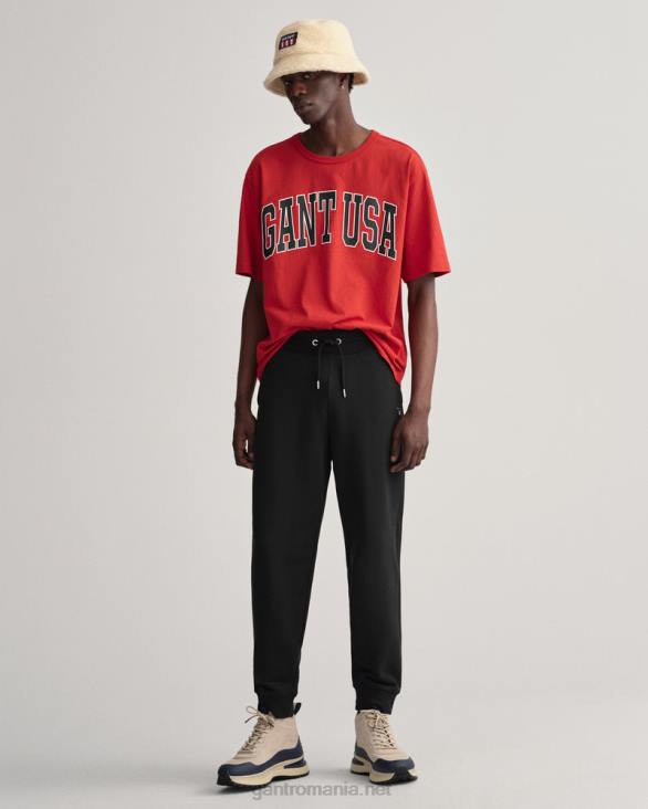 pantaloni de trening originali 888T287 negru GANT bărbați