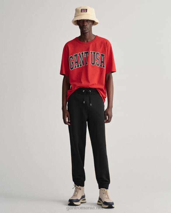 pantaloni de trening originali 888T287 negru GANT bărbați