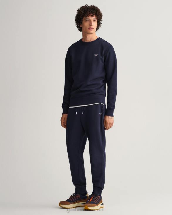 pantaloni de trening originali 888T292 albastru de seară GANT bărbați