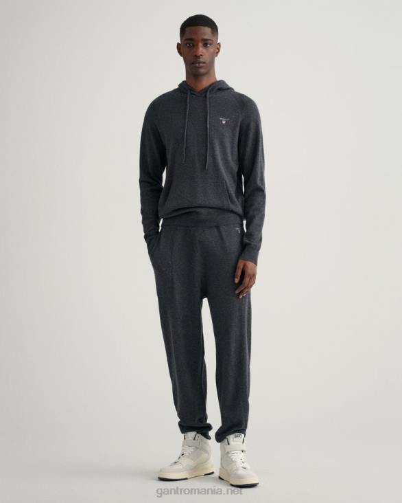 pantaloni de trening tricotati 888T245 melange antracit GANT bărbați