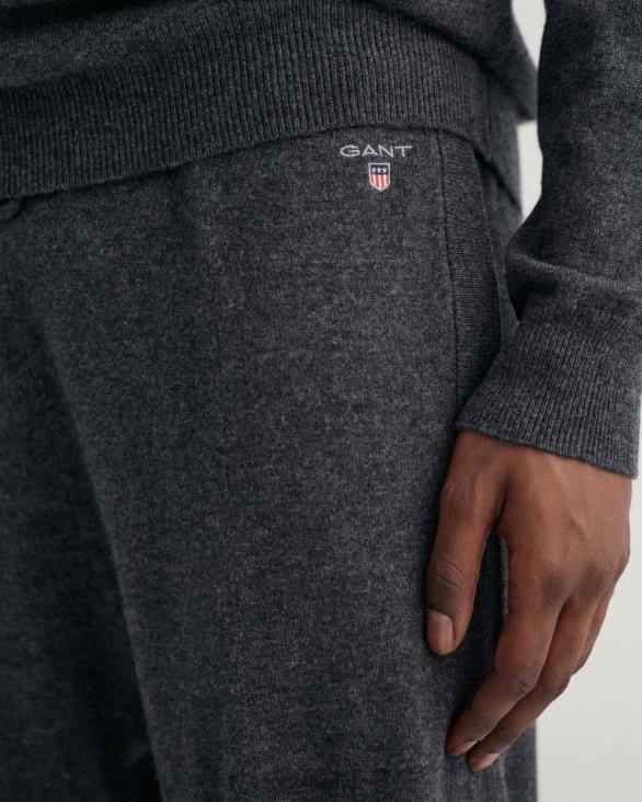 pantaloni de trening tricotati 888T245 melange antracit GANT bărbați
