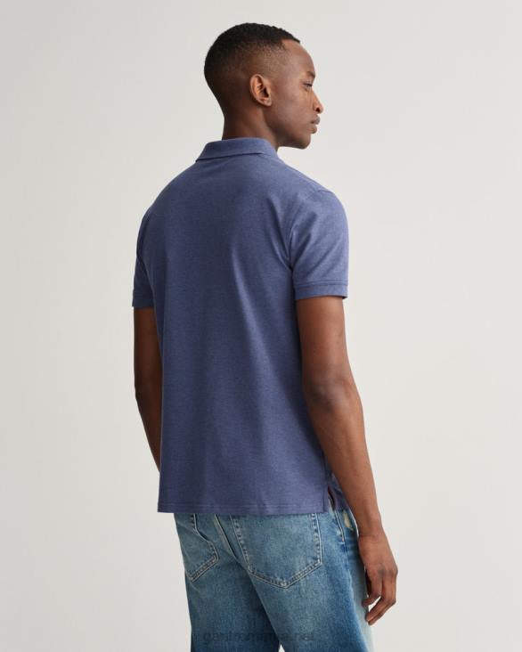 guler contrast pique rug 888T100 blugi inchisi albastru melange GANT bărbați