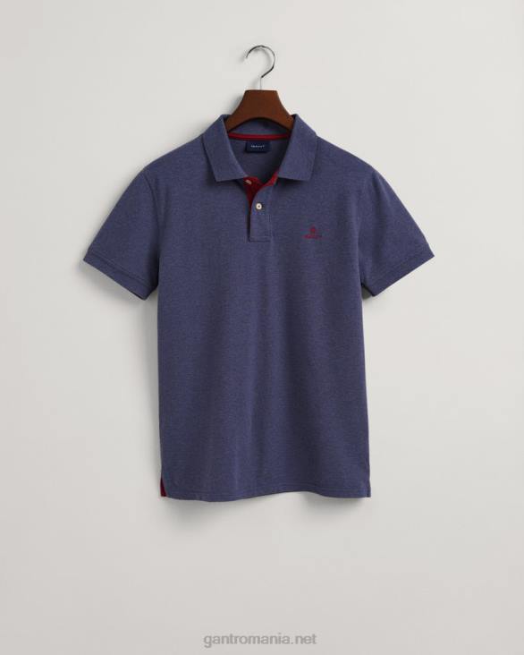 guler contrast pique rug 888T100 blugi inchisi albastru melange GANT bărbați