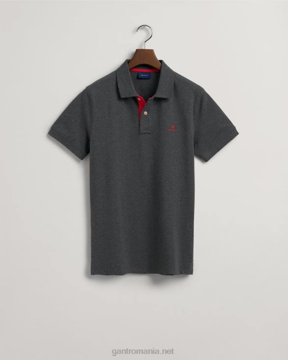 guler contrast pique rug 888T115 melange antracit GANT bărbați