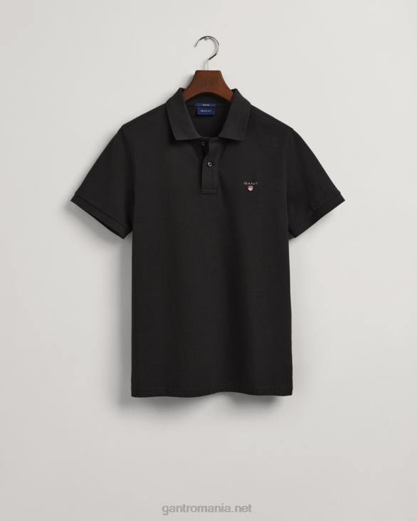 tricou polo original piqué 888T104 negru GANT bărbați
