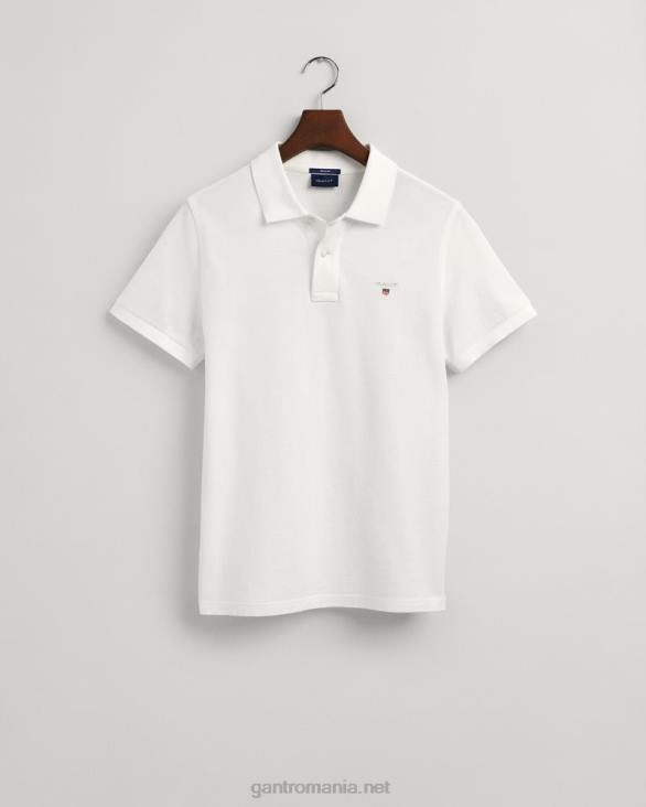 tricou polo original piqué 888T106 alb GANT bărbați