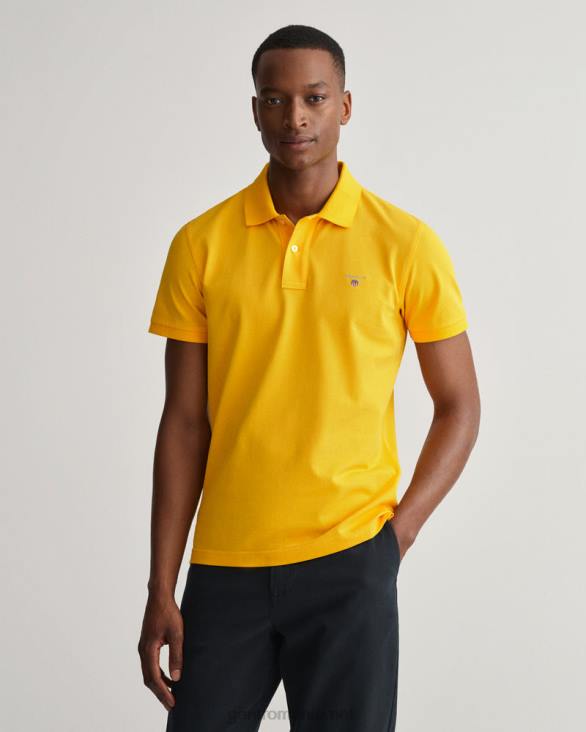 tricou polo original piqué 888T109 galben citrice GANT bărbați