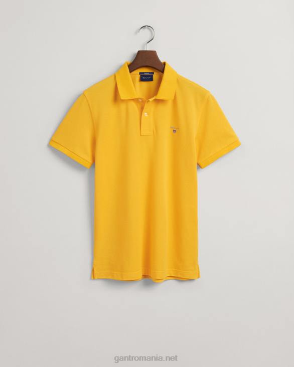 tricou polo original piqué 888T109 galben citrice GANT bărbați