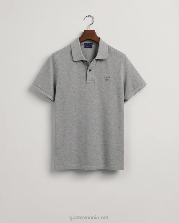 tricou polo original piqué 888T116 melange gri GANT bărbați