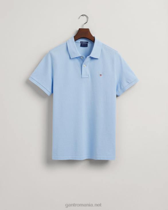 tricou polo original piqué 888T117 albastru capri GANT bărbați