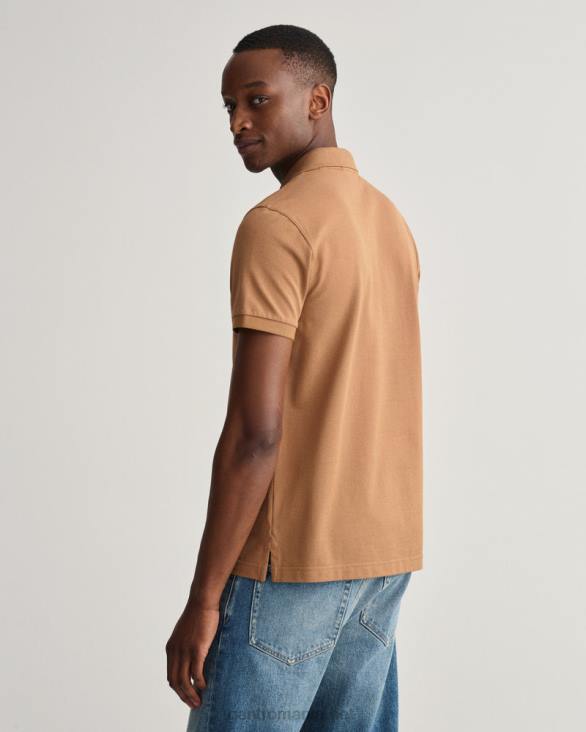 tricou polo original piqué 888T98 nucă prăjită GANT bărbați