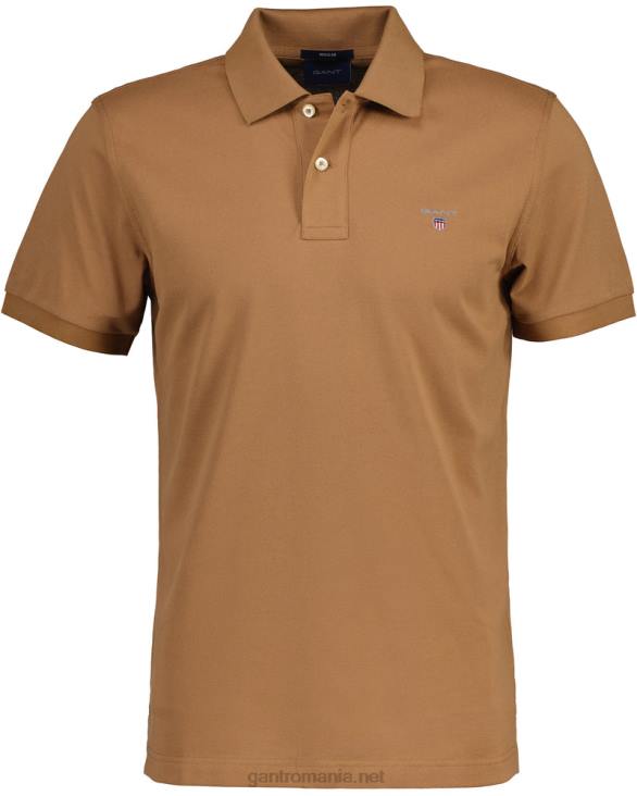 tricou polo original piqué 888T98 nucă prăjită GANT bărbați