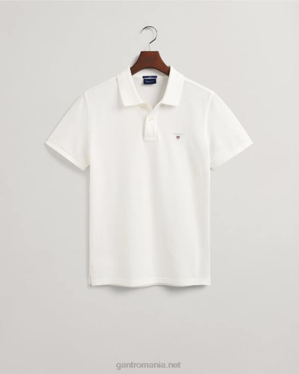 tricou polo original slim fit piqué 888T105 alb GANT bărbați
