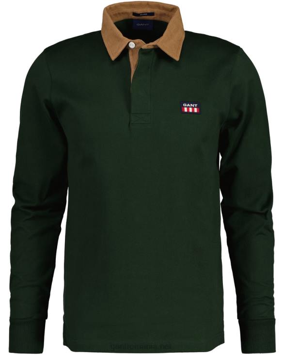 guler catifea grea rugger 888T222 verde furtună GANT bărbați