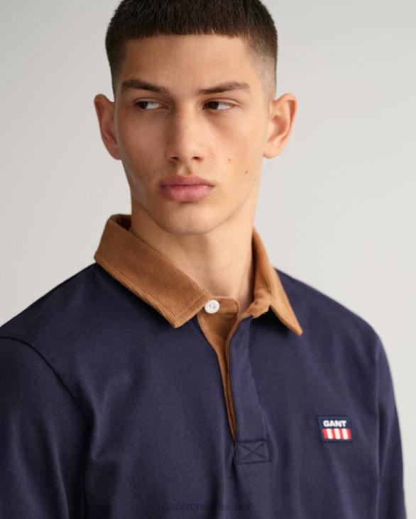 guler catifea grea rugger 888T223 albastru de seară GANT bărbați