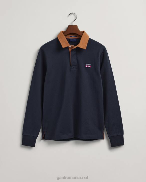 guler catifea grea rugger 888T223 albastru de seară GANT bărbați