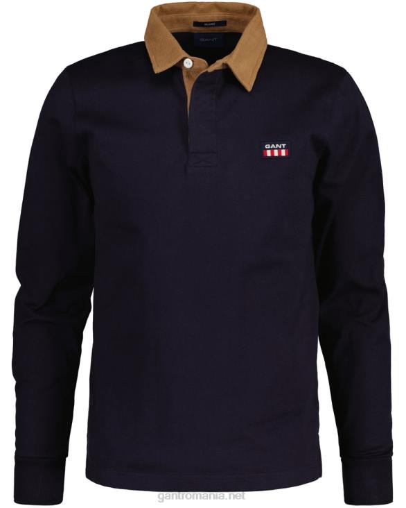 guler catifea grea rugger 888T223 albastru de seară GANT bărbați