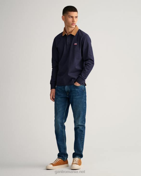 guler catifea grea rugger 888T223 albastru de seară GANT bărbați