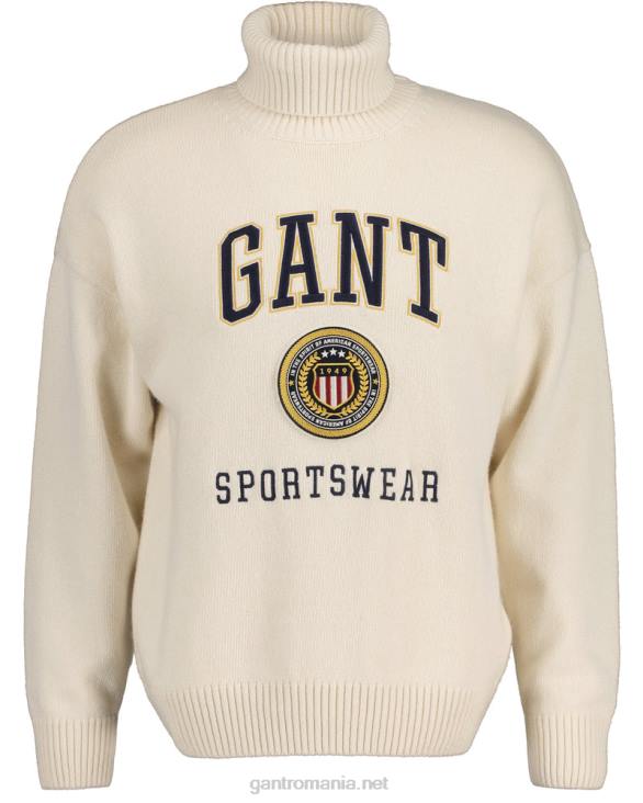 crest shield pulover cu gât rulat 888T360 cremă GANT bărbați