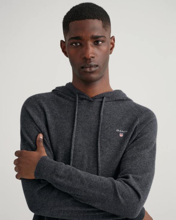 hanorac tricotat 888T357 melange antracit GANT bărbați