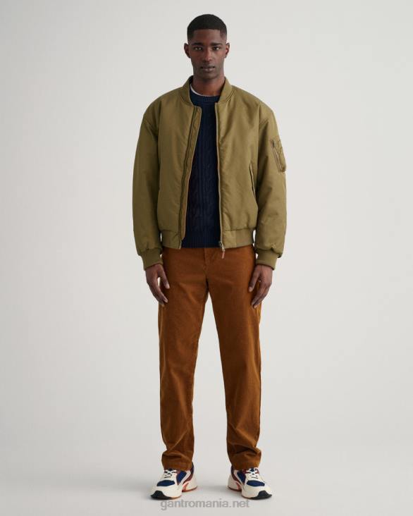 pulover din lana de miel cu decolteu rotund 888T336 albastru de seară GANT bărbați