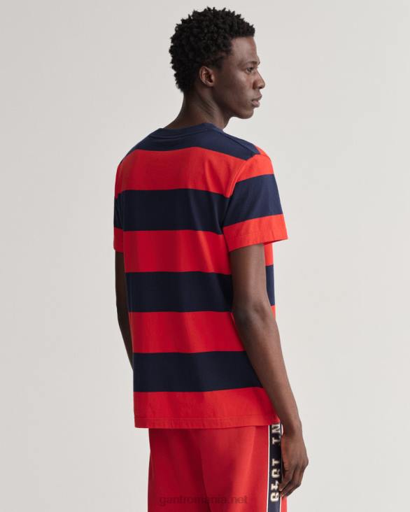 tricou barstripe archive shield 888T165 Rosu aprins GANT bărbați