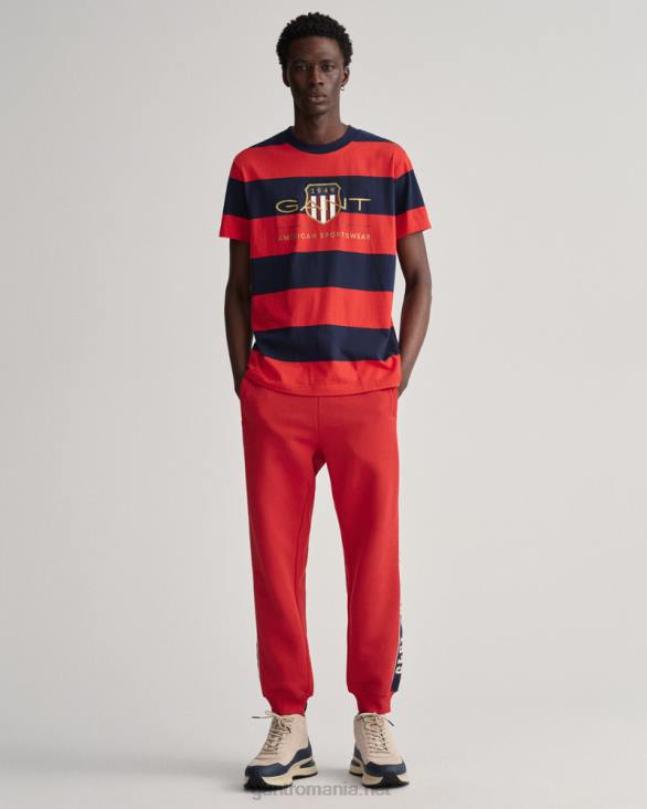 tricou barstripe archive shield 888T165 Rosu aprins GANT bărbați