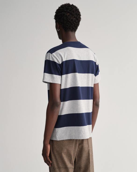 tricou barstripe archive shield 888T197 melange gri GANT bărbați