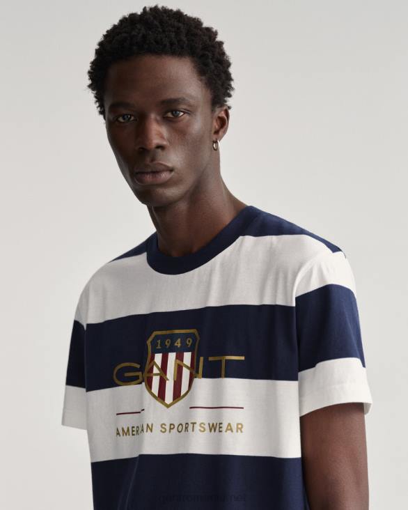 tricou barstripe archive shield 888T198 coaja de ou GANT bărbați
