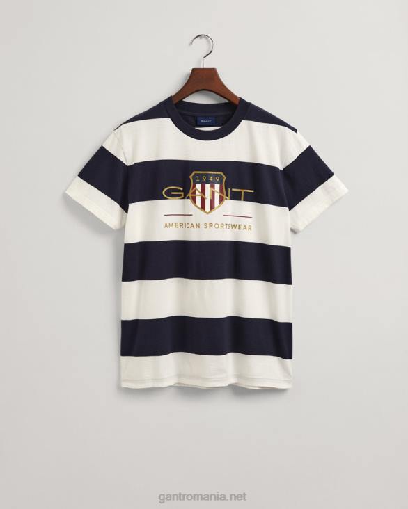 tricou barstripe archive shield 888T198 coaja de ou GANT bărbați